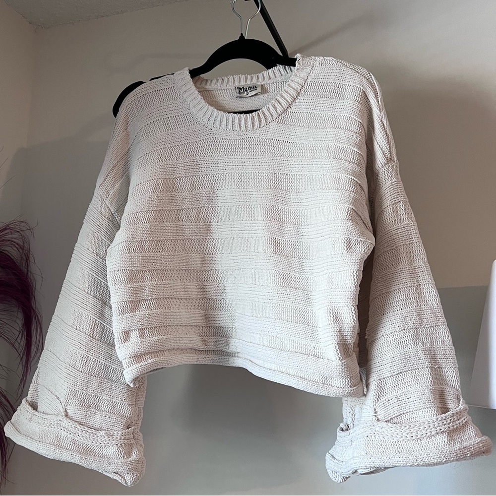 Show me your mumu cream Tulsa sweater medium bell sleeves